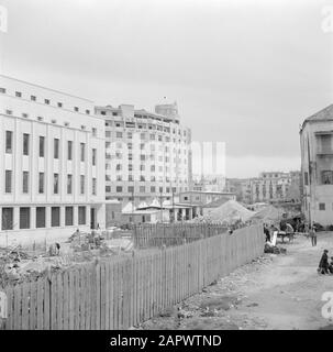 Naher Osten 1950-1955: Libanon Neubau in Beirut Datum: 1950 Standort: Beirut, Libanon Schlüsselwörter: Bauaktivitäten, Straßenbilder Stockfoto