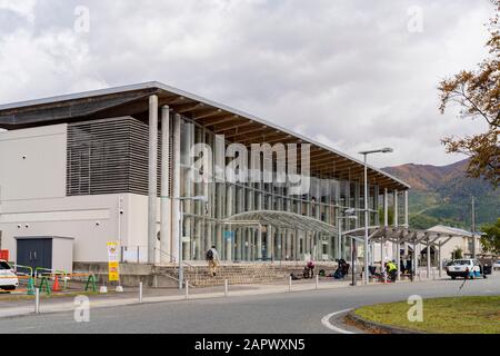 Akita, Okt 23: Außenansicht der Tazawako Station am Okt 23, 2019 in Akita, Japan Stockfoto