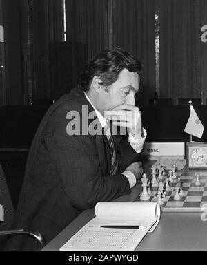 IBM Schach-Turnier in Amsterdam 1977; Oscar Panno; Stockfoto