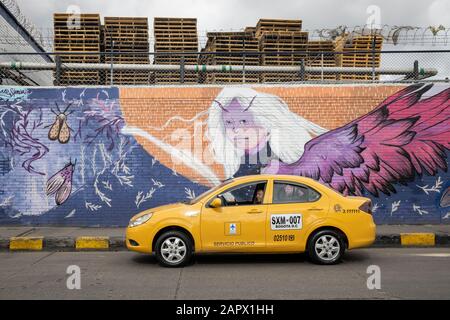 Graffiti/Straßenkunst aus der Industriezone Puente de Aranda, Bogata, Columbia Stockfoto