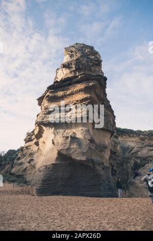 Die Loch Ard Gorge, eine beliebte Station an der Great Ocean Road Australiens. Stockfoto