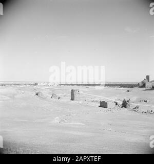 Naher Osten 1950-1955: Syrien Blick auf Palmyra Datum: 1950 Ort: Palmyra, Syrien Schlüsselwörter: Panorama, Ruinen Stockfoto