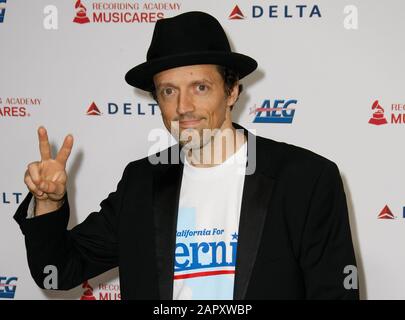 Los Angeles, USA. Januar 2020. Los ANGELES, KALIFORNIEN - 24. JANUAR: Jason Mraz besucht MusiCares Person of the Year und ehrt Aerosmith in der West Hall im Los Angeles Convention Center am 24. Januar 2020 in Los Angeles, Kalifornien. Foto: Crash/imageSPACE Credit: Imagespace/Alamy Live News Stockfoto