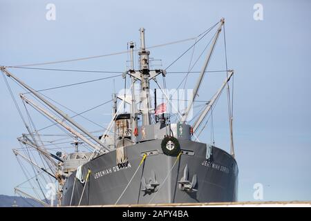 Jeremiah O'Brien moorierte auf Pier 45 in der San Francisco Bay, USA Stockfoto