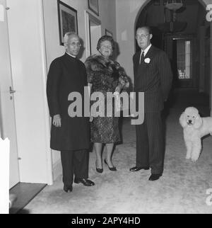 Vice President of India in Palace Soestdijk Datum: 18. Oktober 1961 Standort: India Keywords: Vice Presidents Institution Name: Palace Soestdijk Stockfoto