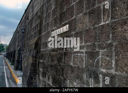 Die Wände von Intramuros in Manila, Philippinen Stockfoto