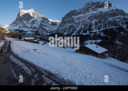 Grindelwald-Dorf in der schweiz Stockfoto