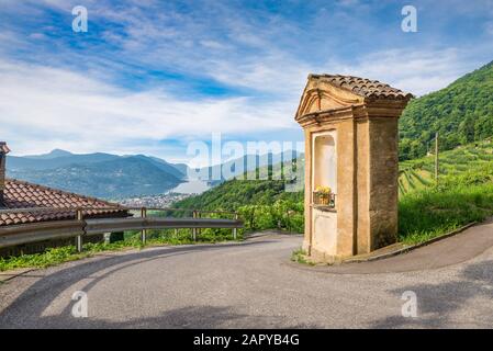 Blick auf den Luganersee von der Schweiz Stockfoto