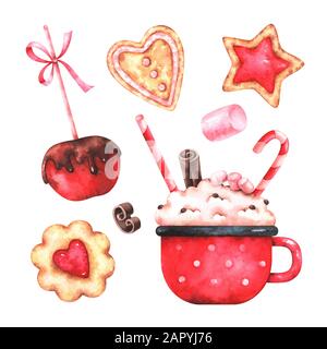 In den Farben der Weihnachtsbonbons Stockfoto