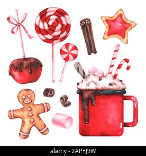 In den Farben der Weihnachtsbonbons Stockfoto