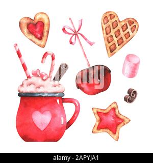 In den Farben der Weihnachtsbonbons Stockfoto