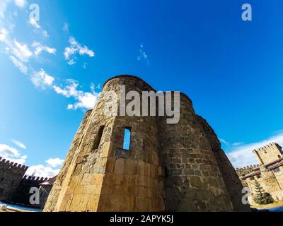 Berühmte Ruinen der Kathedrale von Ninotsminda und Kloster in Kakheti, Georgia Stockfoto