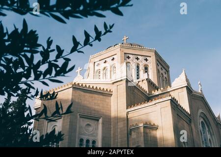 Athen, Griechenland - 21. Dezember 2019: Kathedrale von Athen, Griechenland Stockfoto