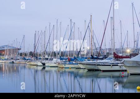Athen, Griechenland - Dec 21, 2019: Marina von Flisvos in Athen, Griechenland Stockfoto