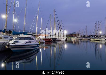 Athen, Griechenland - Dec 21, 2019: Marina von Flisvos in Athen, Griechenland Stockfoto