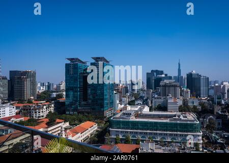 Liberty Hotel mit Blick auf Ho-Chi-Minh-Stadt, Vietnam Stockfoto