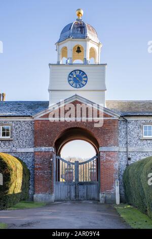 Glynde Place im Osten sussex Dorf Glynde im Süden Downs Stockfoto