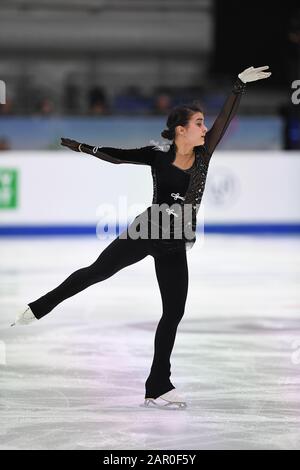 Graz-Österreich. Januar 2020. Ivett TOTH aus Ungarn, während Der Damenpraxis bei den ISU European Figure Skating Championats 2020 in der Steiermarkhalle, am 24. Januar 2020 in Graz, Österreich. Kredit: Aflo Co. Ltd./Alamy Live News Stockfoto