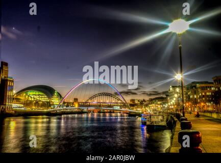 Leuchtet auf dem Tyne Stockfoto