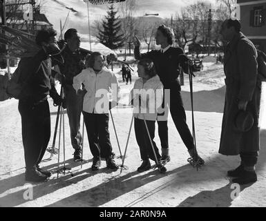 Prinzessinnen in Österreich (Sankt Anton) Datum: 12. Februar 1949 Standort: Österreich, Sankt Anton am Arlberg, Tyrol Stockfoto