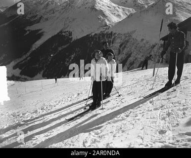 Prinzessinnen in Österreich (Sankt Anton) Datum: 12. Februar 1949 Standort: Österreich, Sankt Anton am Arlberg, Tyrol Stockfoto