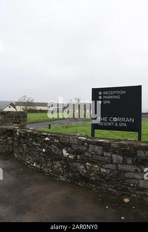 Außenansicht des Corran Resort and Spa in Laugharne, Carmarthen im Januar 2020. Stockfoto