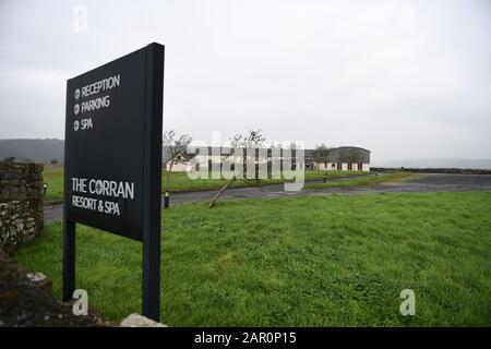 Außenansicht des Corran Resort and Spa in Laugharne, Carmarthen im Januar 2020. Stockfoto