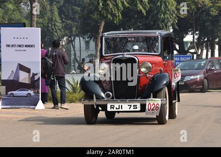 1932 Singer Nine Car mit 9 ps und 4-Zylinder-Motor. Indien RJI 75. Stockfoto