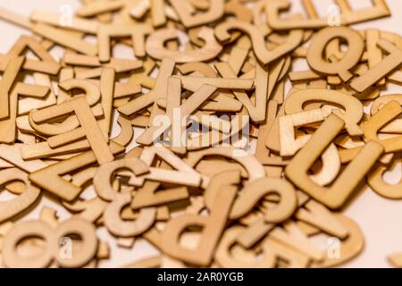 GDPR, Letter Salat, Briefe aus Holz Stockfoto