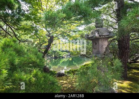 Kyoto, Japan, Asien - 3. September 2019: Oikeniwa Garten im Kaiserlichen Palast Stockfoto
