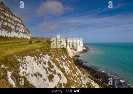 Die weißen Klippen von Dover im September Stockfoto