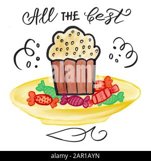 Osterkuchen auf einem Teller Stockfoto