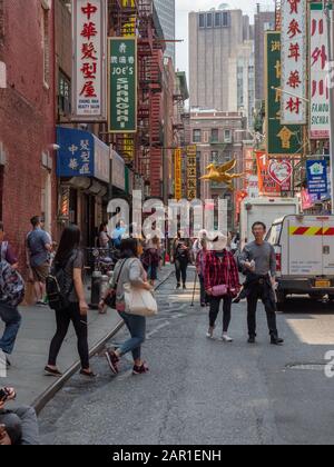 New York, USA - 31. Mai 2019: Bild der Pell Street in Chinatown, Manhattan. Stockfoto