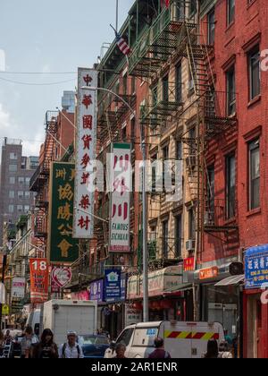 New York, USA - 31. Mai 2019: Bild der Pell Street in Chinatown, Manhattan. Stockfoto