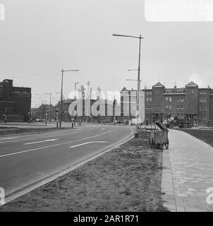 Neue Autobahn Rotterdam nach Schiedam Datum: 4. April 1966 Lage: Rotterdam, Schiedam Stichwörter: Autobahnen Stockfoto