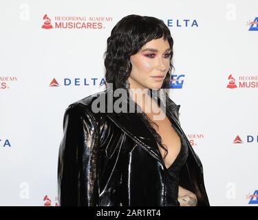 24. Januar 2020, Los Angeles, CA, USA: Los ANGELES - 24. JANUAR: Kesha bei den Muiscares 2020 im Los Angeles Convention Center am 24. Januar 2020 in Los Angeles, CA (Credit Image: © Kay Blake/ZUMA Wire) Stockfoto