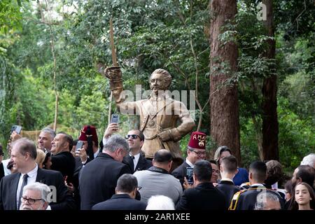 Sao Paulo, Sao Paulo, Brasilien. Januar 2020. Dom Pedro I Statue, eingeweiht vom Vizepräsidenten Hamilton Maourao, im Parque da Independencia (Unabhängigkeitspark) in Sao Paulo. (Bild: © Paulo LopesZUMA Draht) Stockfoto