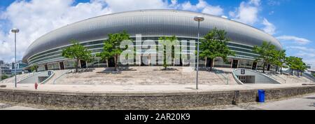 Lissabon, PORTUGAL - 15. Juli 2018: Altice Arena alias Meo oder Pavilhao Atlantico Pavilion. Der größte Veranstaltungsort von Lissabon im Parque das Nacoes alias Park von Nat Stockfoto