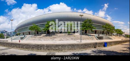 Lissabon, PORTUGAL - 15. Juli 2018: Altice Arena alias Meo oder Pavilhao Atlantico Pavilion. Der größte Veranstaltungsort von Lissabon im Parque das Nacoes alias Park von Nat Stockfoto