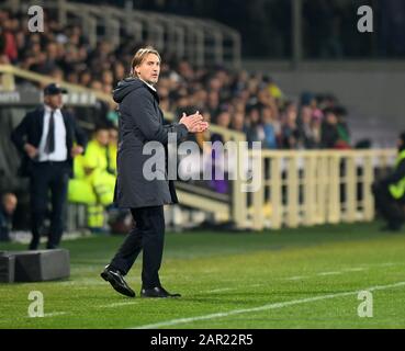 Firenze, Italien. Januar 2020. Der Trainer von genua cfc davide nicola während Fiorentina gegen Genua, italienische Fußball-Serie-A-Männermeisterschaft in Firenze, Italien, 25. Januar 2020 Kredit: Unabhängige Fotoagentur/Alamy Live News Stockfoto