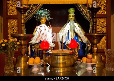 Altar der Stadt Gottes Tempel von Shanghai (China) Stockfoto