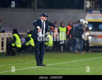 Firenze, Italien. Januar 2020. Der Trainer von acf Fiorentina giuseppe Iachini während der Fiorentina gegen Genua, italienische Fußball-Serie-A-Männermeisterschaft in Firenze, Italien, 25. Januar 2020 Credit: Independent Photo Agency/Alamy Live News Stockfoto