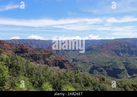 Waimea Canyon auf der Insel Kauai Stockfoto