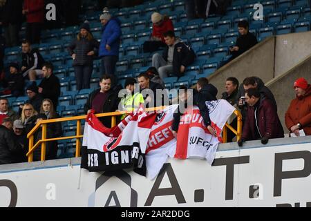 Den, London, Großbritannien. Januar 2020. London, ENGLAND - 25. JANUAR FLAGGE von Sheffield United während des 4. Runden Matches des FA Cup zwischen Millwall und Sheffield United in Den, London am Samstag, 25. Januar 2020. (Kredit: Ivan Yordanov/MI News)Foto darf nur für redaktionelle Zwecke in Zeitungen und/oder Zeitschriften verwendet werden, Lizenz für kommerzielle Nutzung erforderlich Kredit: MI News & Sport /Alamy Live News Stockfoto