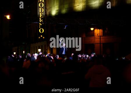 Madrid, Spanien. Januar 2020. Juan Guaidos selbst ernannter präsident Venezuelas besucht Madrid und erhält die internationale Medaille der Gemeinschaft von Madrid. (Foto von José Cuesta/261/Cordon Press). Credit: Cordon PRESS/Alamy Live News Stockfoto