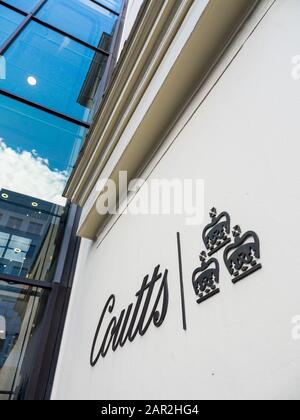 Coutts Private Bank, The Strand, London, England, Großbritannien, GB. Stockfoto