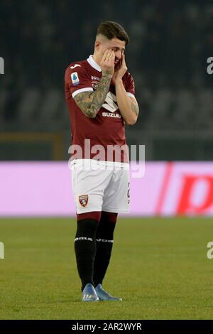 Januar 2020; Olympisches Grande Torino Stadium, Turin, Piemont, Italien; Serie-A-Fußball, Torino gegen Atalanta; Dejections für Vinczo Millico vom Torino FC Stockfoto