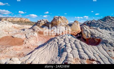 Landschaft oder unglaubliche Felsformationen in Arizona Stockfoto