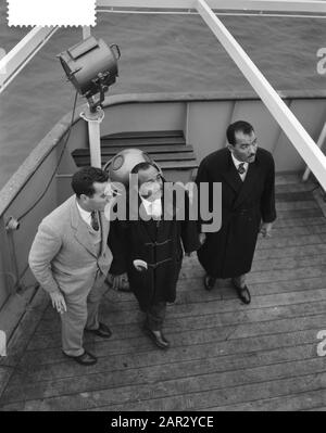 Aufgabe: Zaandlandse testvaart ms Aida III Datum: 22. Dezember 1961 Schlüsselwörter: Schiffe Name Der Einrichtung: Aida III Stockfoto