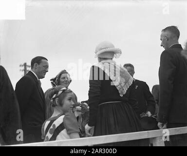 Königsbesuch Friesland Datum: 25. September 1950 Ort: Friesland-Schlüsselwörter: Königlicher Besuch Stockfoto